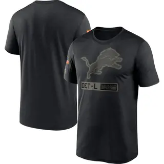 Detroit Lions Men's 2020 Salute to Service Team Logo Performance T-Shirt - Black