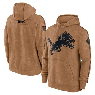 Detroit Lions Men's 2023 Salute to Service Club Pullover Hoodie - Brown