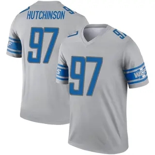 Detroit Lions Men's Aidan Hutchinson Legend Inverted Jersey - Gray