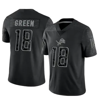 Detroit Lions Men's Antoine Green Limited Reflective Jersey - Black