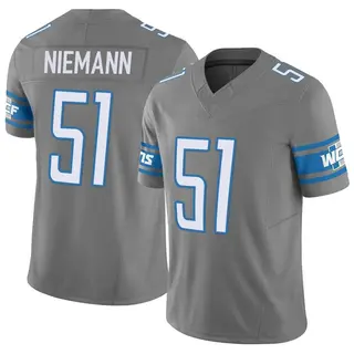 Detroit Lions Men's Ben Niemann Limited Silver Vapor F.U.S.E. Jersey
