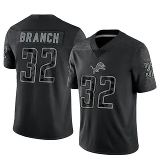 Detroit Lions Men's Brian Branch Limited Reflective Jersey - Black