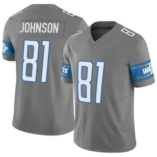 Detroit Lions Men's Calvin Johnson Limited Silver Vapor F.U.S.E. Jersey