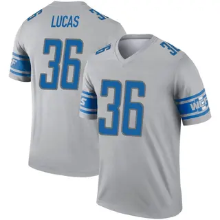 Detroit Lions Men's Chase Lucas Legend Inverted Jersey - Gray