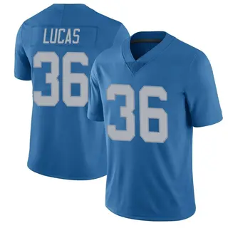 Detroit Lions Men's Chase Lucas Limited Throwback Vapor Untouchable Jersey - Blue