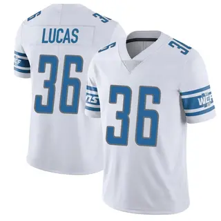 Detroit Lions Men's Chase Lucas Limited Vapor Untouchable Jersey - White