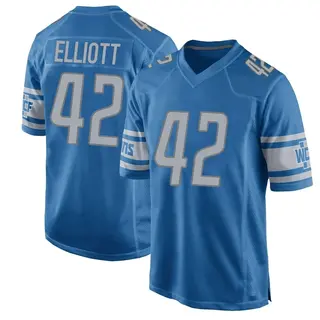 Detroit Lions Men's Jalen Elliott Game Team Color Jersey - Blue