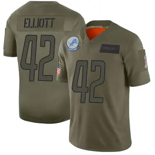 Detroit Lions Men's Jalen Elliott Limited 2019 Salute to Service Jersey - Camo