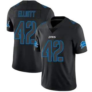 Detroit Lions Men's Jalen Elliott Limited Jersey - Black Impact