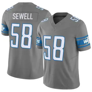 Detroit Lions Men's Penei Sewell Limited Silver Vapor F.U.S.E. Jersey