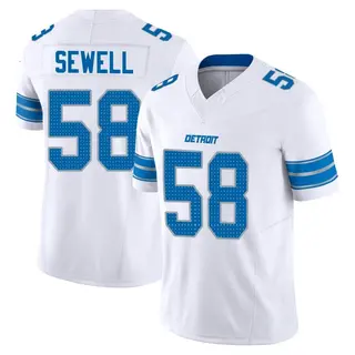 Detroit Lions Men's Penei Sewell Limited Vapor F.U.S.E. 2nd Jersey - White