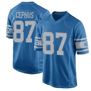 Detroit Lions Men's Quintez Cephus Game Throwback Vapor Untouchable Jersey - Blue