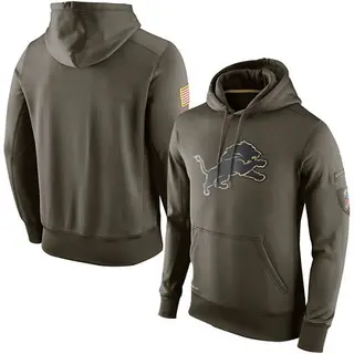 Detroit Lions Men's Salute to Service KO Performance Hoodie - Olive