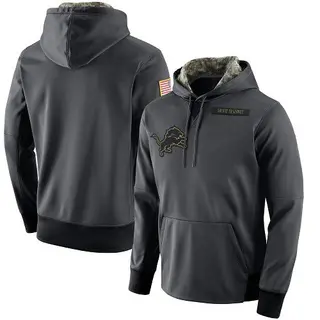 Detroit Lions Men's Salute to Service Player Performance Hoodie - Anthracite