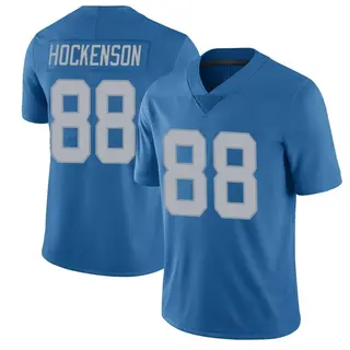 Detroit Lions Men's T.J. Hockenson Limited Throwback Vapor Untouchable Jersey - Blue