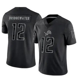 Detroit Lions Men's Teddy Bridgewater Limited Reflective Jersey - Black