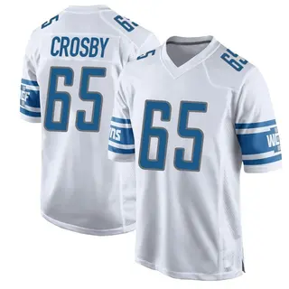 Detroit Lions Men's Tyrell Crosby Game Jersey - White