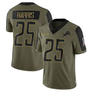 Detroit Lions Men's Will Harris Limited 2021 Salute To Service Jersey - Olive