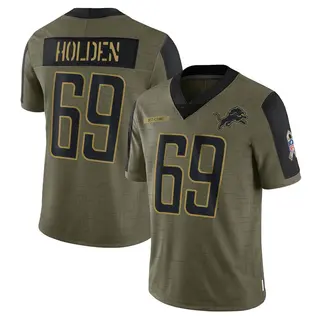 Detroit Lions Men's Will Holden Limited 2021 Salute To Service Jersey - Olive