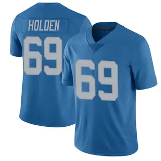 Detroit Lions Men's Will Holden Limited Throwback Vapor Untouchable Jersey - Blue