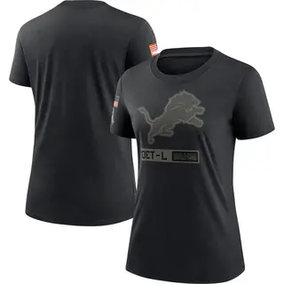 Detroit Lions Women's 2020 Salute To Service Performance T-Shirt - Black