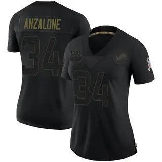 Detroit Lions Women's Alex Anzalone Limited 2020 Salute To Service Jersey - Black