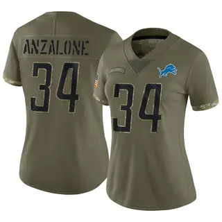 Detroit Lions Women's Alex Anzalone Limited 2022 Salute To Service Jersey - Olive