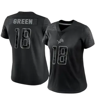 Detroit Lions Women's Antoine Green Limited Reflective Jersey - Black