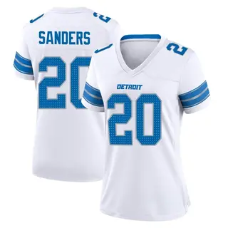 Detroit Lions Women's Barry Sanders Game 2nd Jersey - White