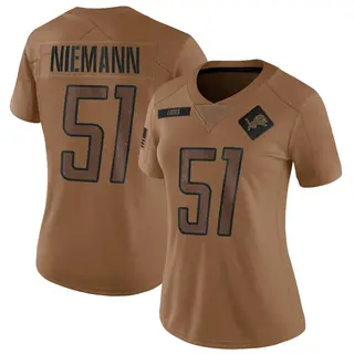 Detroit Lions Women's Ben Niemann Limited 2023 Salute To Service Jersey - Brown