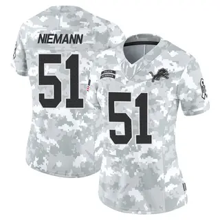 Detroit Lions Women's Ben Niemann Limited 2024 Salute to Service Jersey - Arctic Camo