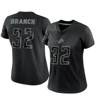 Detroit Lions Women's Brian Branch Limited Reflective Jersey - Black