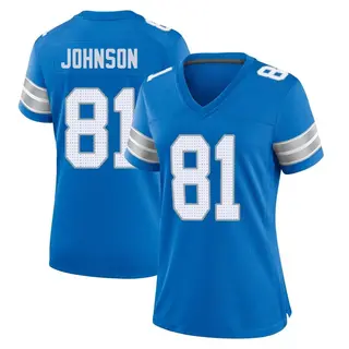 Detroit Lions Women's Calvin Johnson Game 2nd Jersey - Blue