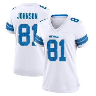 Detroit Lions Women's Calvin Johnson Game 2nd Jersey - White