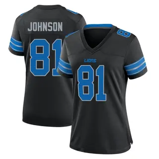 Detroit Lions Women's Calvin Johnson Game Alternate 2nd Jersey - Black