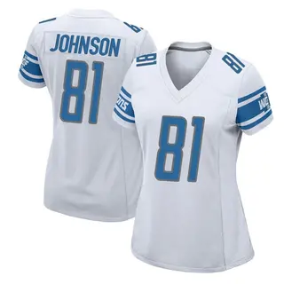 Detroit Lions Women's Calvin Johnson Game Jersey - White