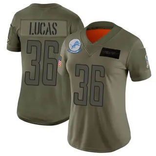 Detroit Lions Women's Chase Lucas Limited 2019 Salute to Service Jersey - Camo