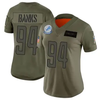 Detroit Lions Women's Eric Banks Limited 2019 Salute to Service Jersey - Camo