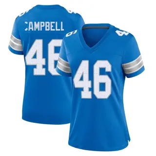 Detroit Lions Women's Jack Campbell Game 2nd Jersey - Blue
