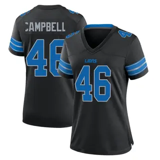 Detroit Lions Women's Jack Campbell Game Alternate 2nd Jersey - Black