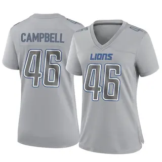 Detroit Lions Women's Jack Campbell Game Atmosphere Fashion Jersey - Gray