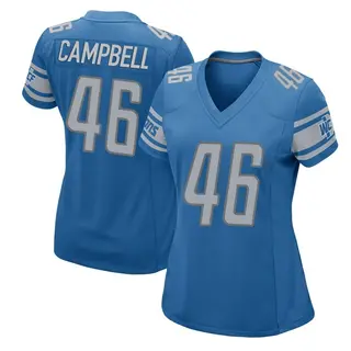 Detroit Lions Women's Jack Campbell Game Team Color Jersey - Blue