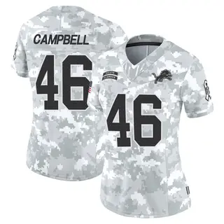 Detroit Lions Women's Jack Campbell Limited 2024 Salute to Service Jersey - Arctic Camo