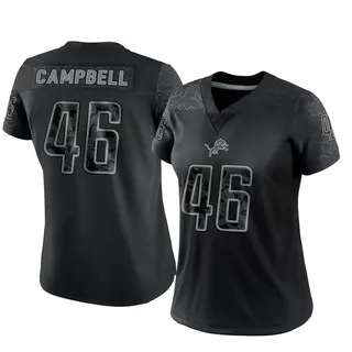 Detroit Lions Women's Jack Campbell Limited Reflective Jersey - Black
