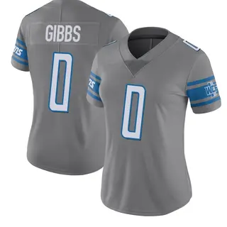 Detroit Lions Women's Jahmyr Gibbs Limited Color Rush Steel Jersey
