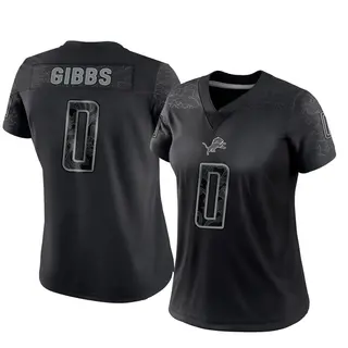 Detroit Lions Women's Jahmyr Gibbs Limited Reflective Jersey - Black