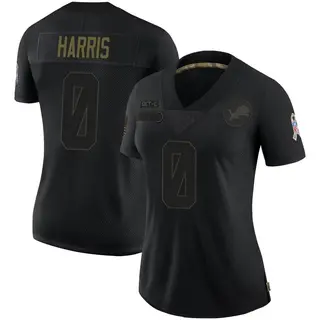 Detroit Lions Women's Logan Harris Limited 2020 Salute To Service Jersey - Black