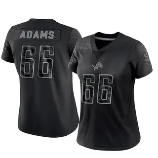 Detroit Lions Women's Myles Adams Limited Reflective Jersey - Black