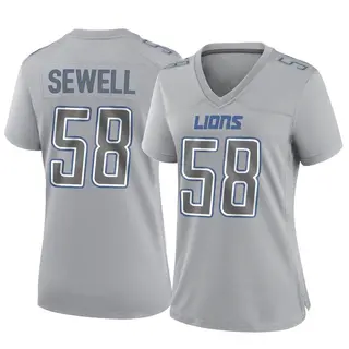 Detroit Lions Women's Penei Sewell Game Atmosphere Fashion Jersey - Gray