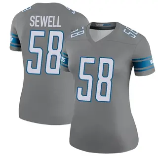 Detroit Lions Women's Penei Sewell Legend Color Rush Steel Jersey
